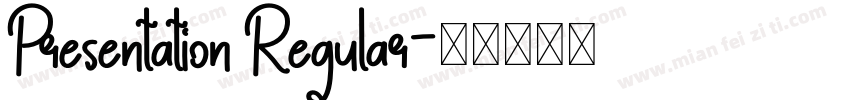 Presentation Regular字体转换